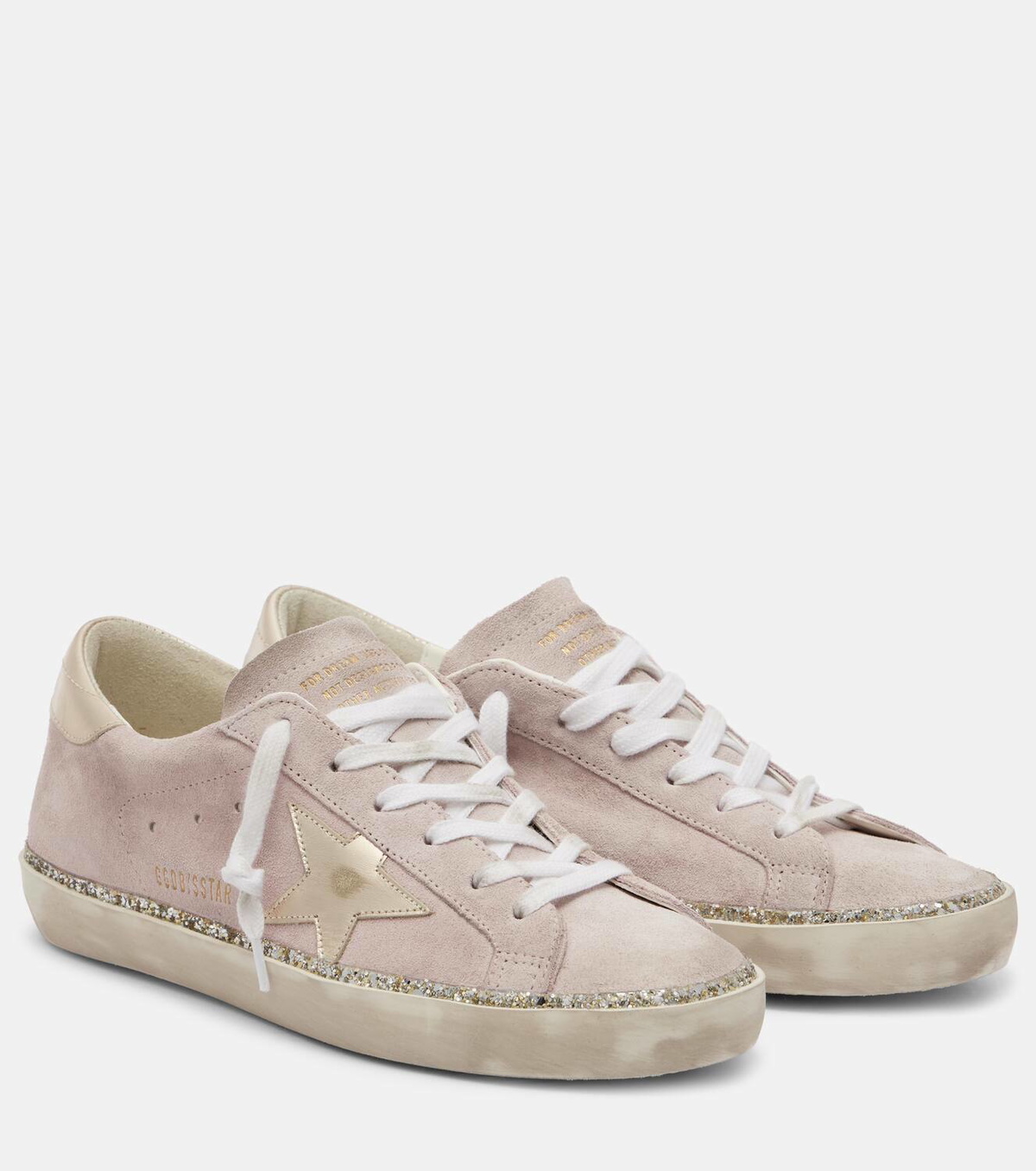 スニーカー Golden  Super Star Soft Suede Sneakers Golden Goose Men's Super Star Suede Sneaker in Multi Golden