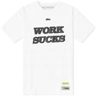 Advisory Board Crystals Men's Work Sucks T-Shirt in White