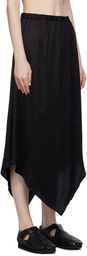 Baserange Black Cravat Midi Skirt