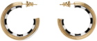 AMI Paris Gold Small Lineami Hoop Earrings