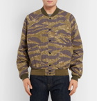 KAPITAL - Reversible Printed Herringbone Cotton Bomber Jacket - Men - Brown
