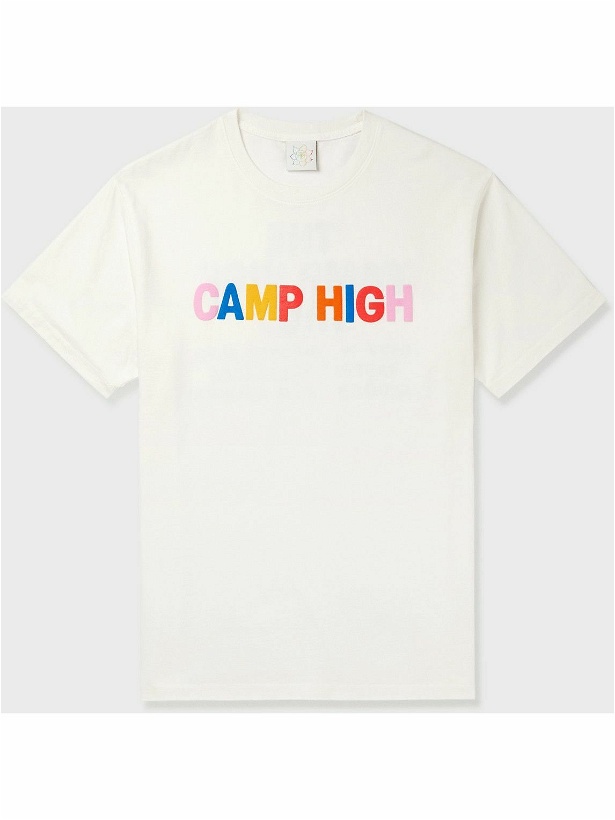 Photo: Camp High - Shop Logo-Print Pigment-Dyed Cotton-Jersey T-Shirt - White
