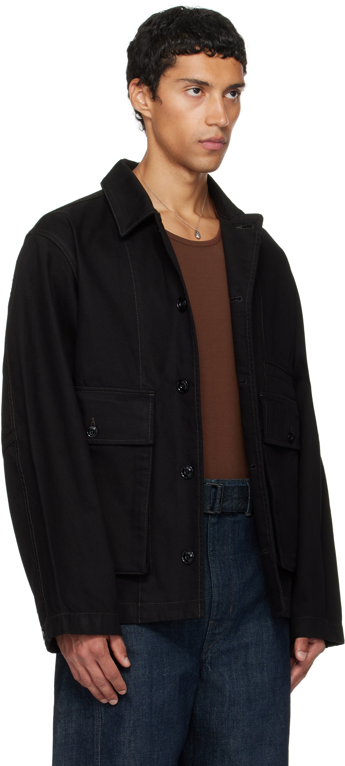 LEMAIRE Black Boxy Denim Jacket Lemaire