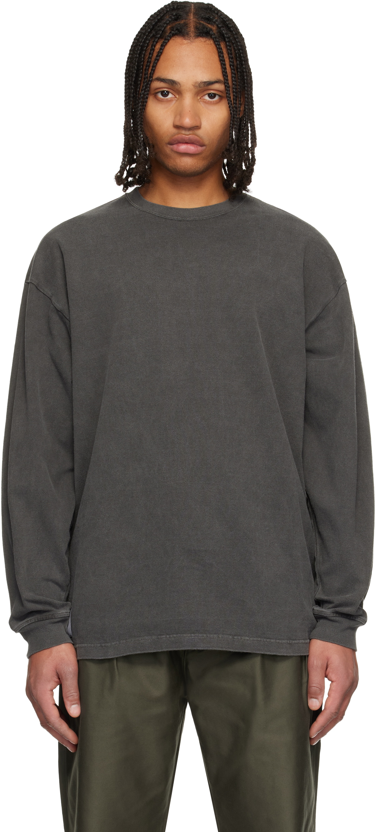 WTAPS Men's 05 Cut & Sew Raglan T-Shirt in Black/White WTAPS