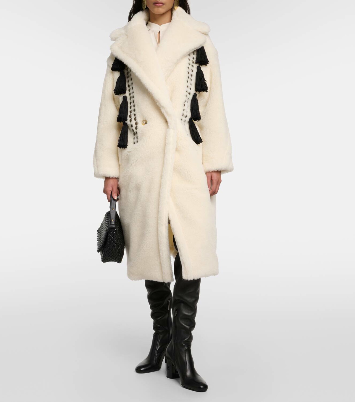 ☆DT☆入手困難☆お洒落Teddy Coat/DEMETRA/MaxMara Max Mara Demetra Teddy Bear Icon embroidered coat Max Mara
