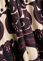 LA Double J Magnifico Printed Silk-satin Maxi Dress Cream