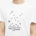 Maison Margiela Men's Embroidered Numbers Logo T-Shirt in White