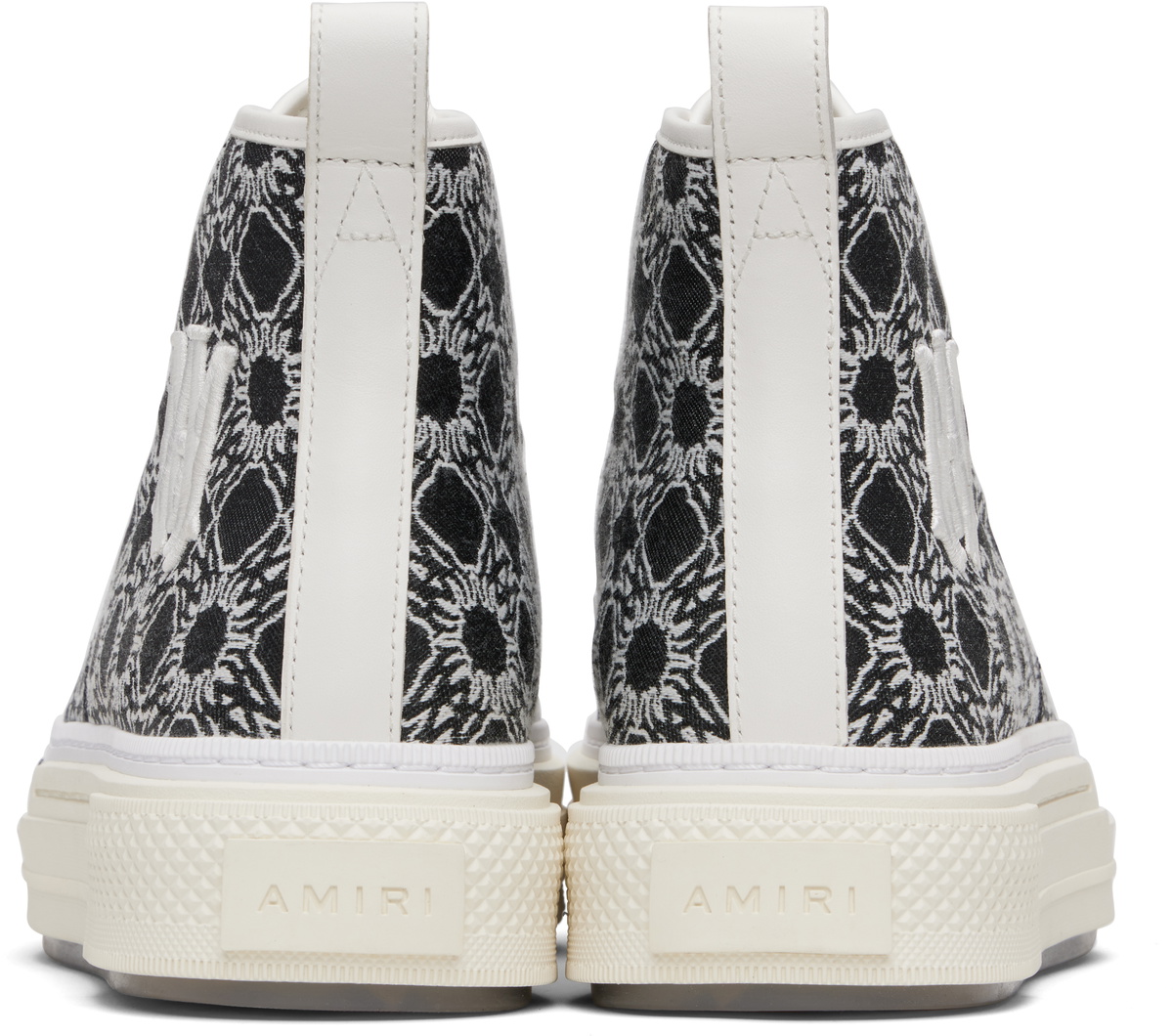 左上白M　右上白M　左下黒M　右下黒M AMIRI Black & White MA Quad Court Hi Sneakers Amiri