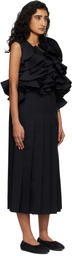 Comme des Garçons Black Twill Midi Dress