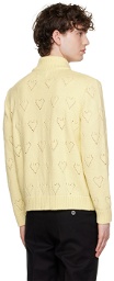 Ernest W. Baker SSENSE Exclusive Yellow Hearts Sweater