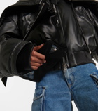 The Attico Oversized leather bomber jacket
