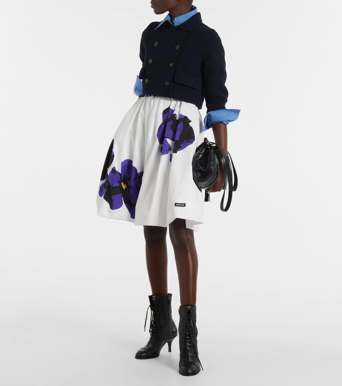 Miu Miu Double-breasted cropped wool coat Miu Miu