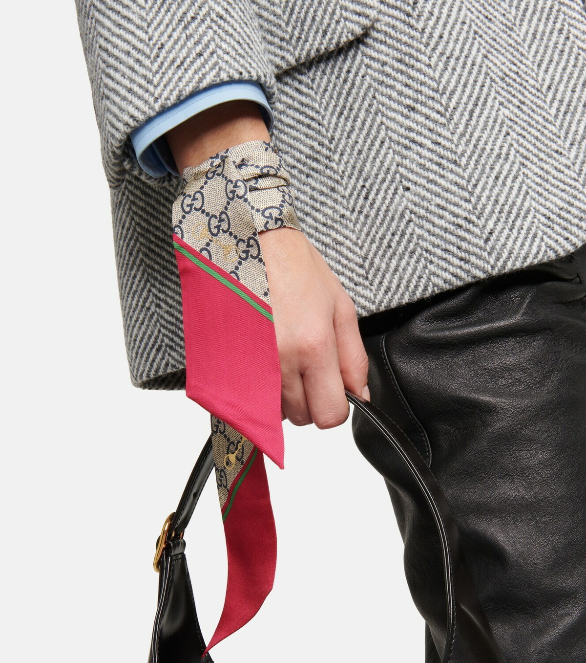 Gucci - GG Horsebit silk scarf Gucci