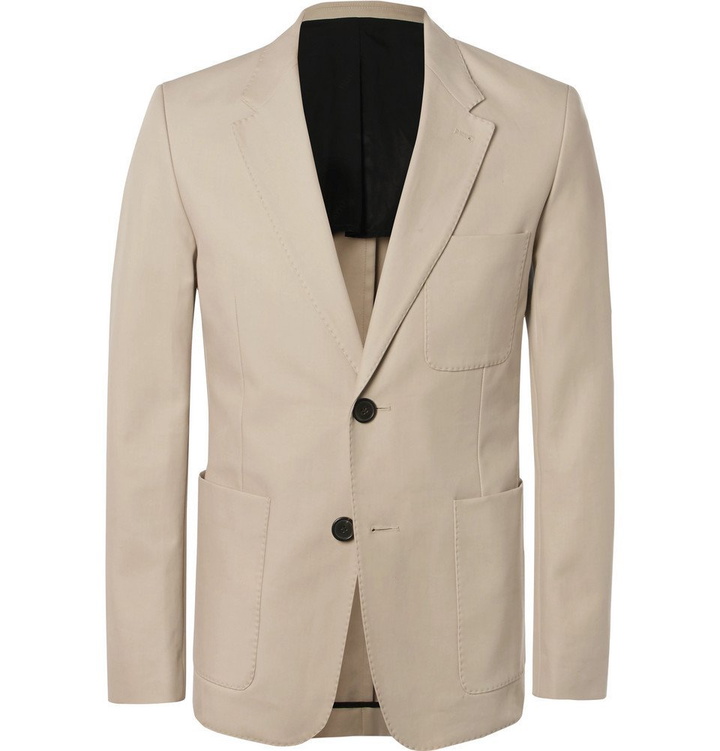 Photo: AMI - Beige Slim-Fit Cotton-Twill Suit Jacket - Men - Beige