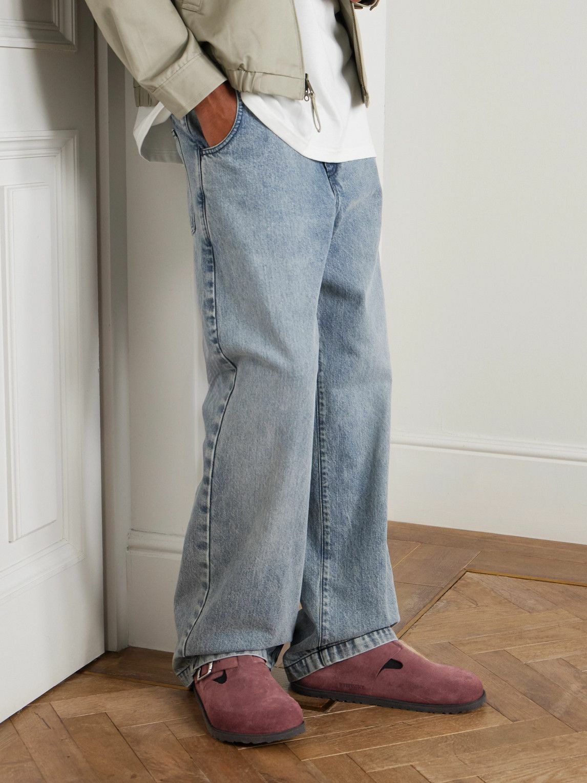 BIRKENSTOCK 1774 - London Suede Clogs - Burgundy