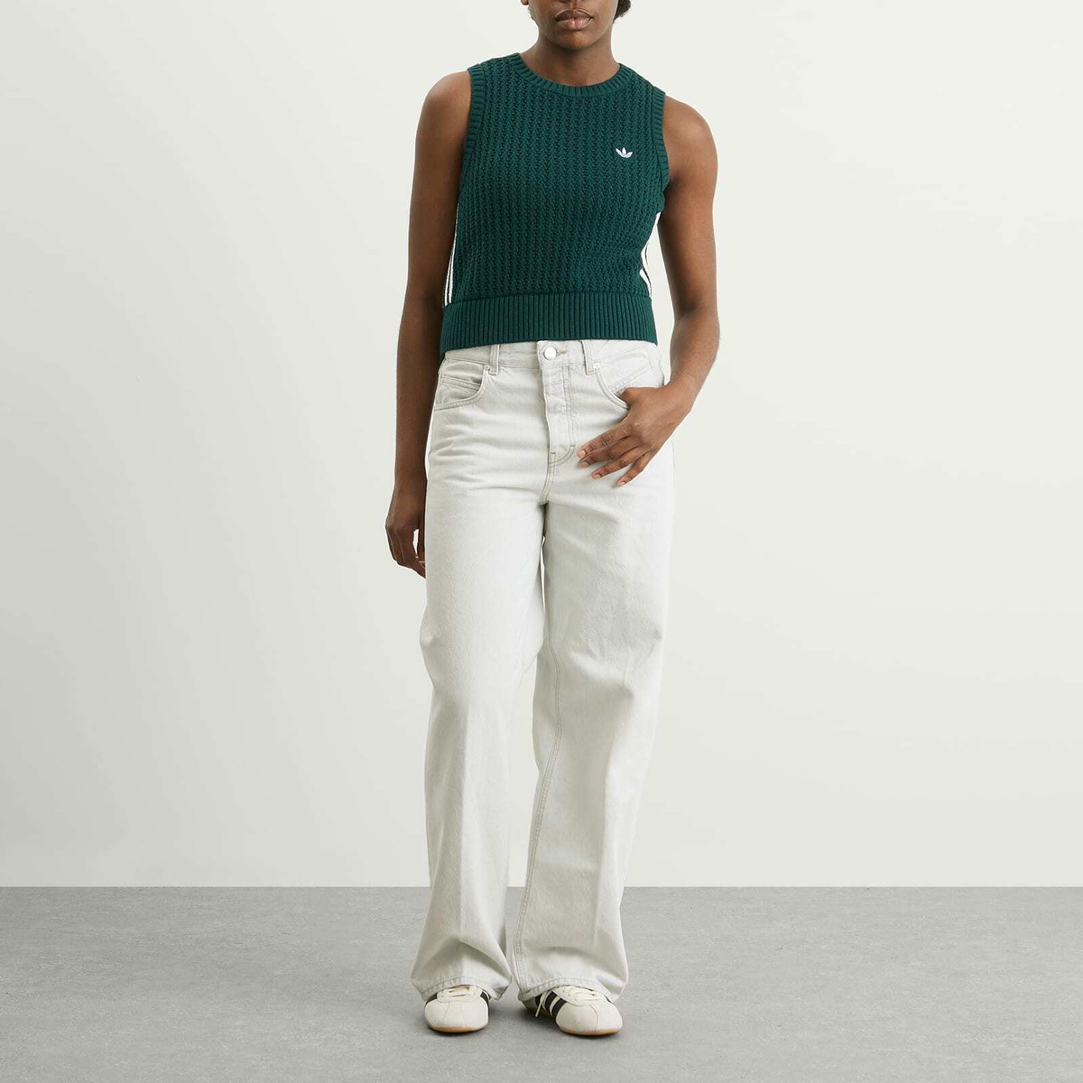 Adidas Women's Adicolor Knitted Vest in Aurora Ivy