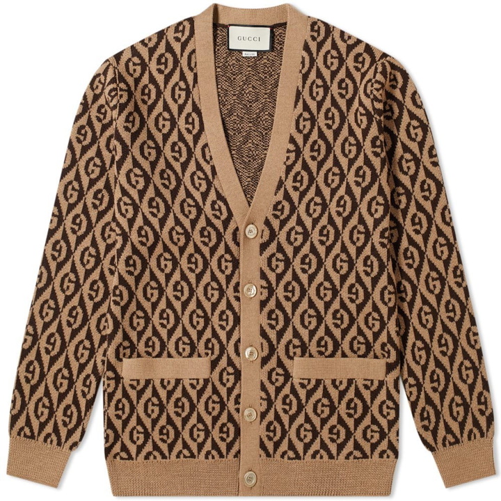 Photo: Gucci Rhombus Jacquard Knit Cardigan