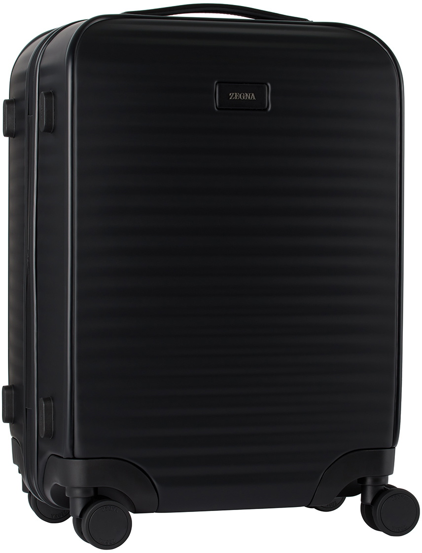 ZEGNA Black Polycarbonate Suitcase