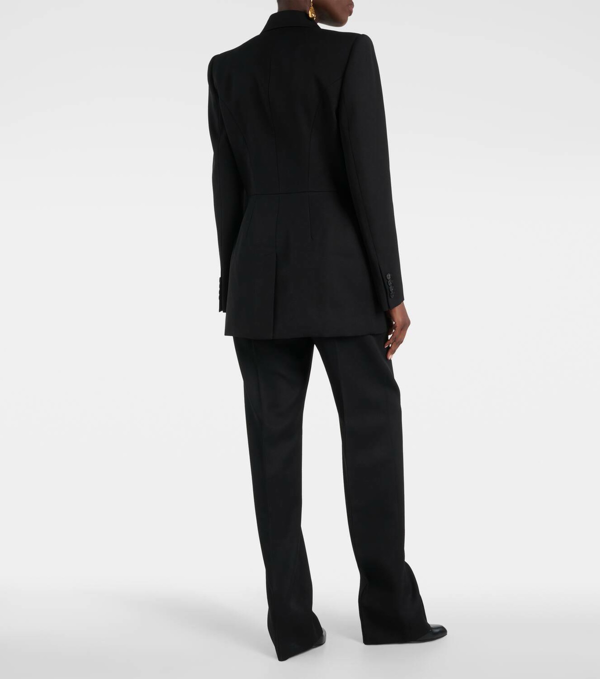 Alexander McQueen Trompe L’Oeil corset wool blazer