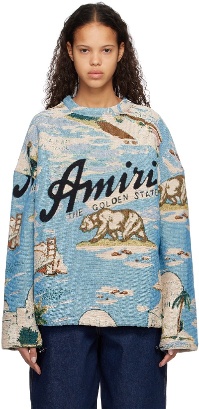 Photo: AMIRI Multicolor California Tapestry Sweater