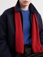 Anderson & Sheppard - Muskox, Wool and Silk-Blend Scarf - Red