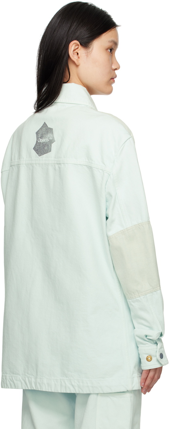 Objects IV Life Blue Zip Pocket Denim Shirt