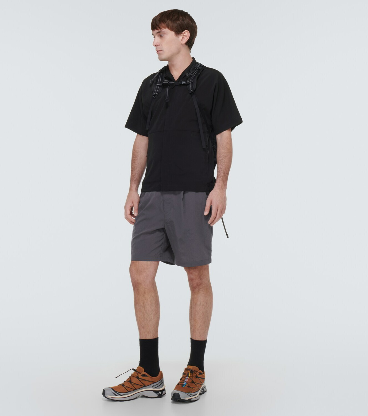 SNOWPEAK■Eco Quick Dry Semi-Zipup Short Sleeve■送料込 Snow Peak Quick Dry crêpe shirt Snow Peak