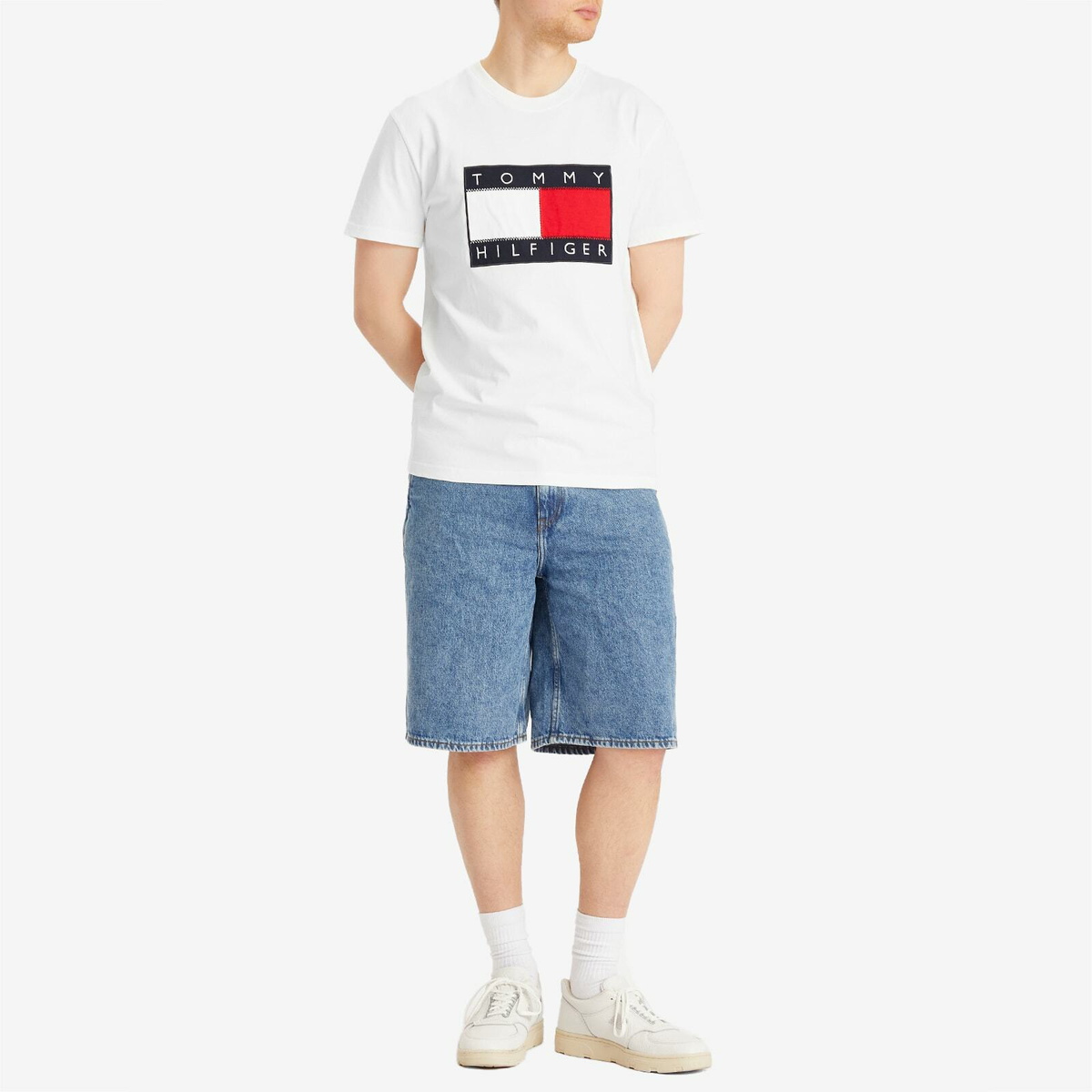 Tommy Jeans Men's Gi Sailing Flag T-Shirt in White