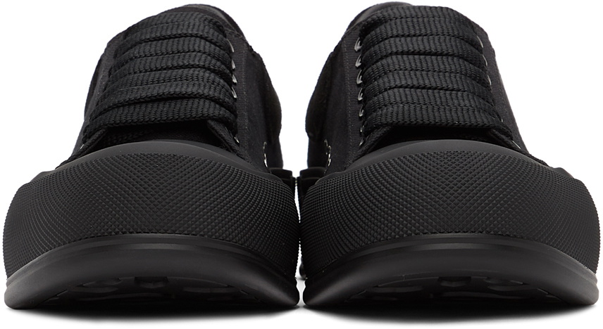 Alexander McQueen Black Deck Plimsoll Sneakers Alexander McQueen