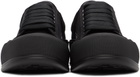 Alexander McQueen Black Deck Plimsoll Sneakers