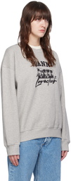 GANNI Gray Printed Sweatshirt