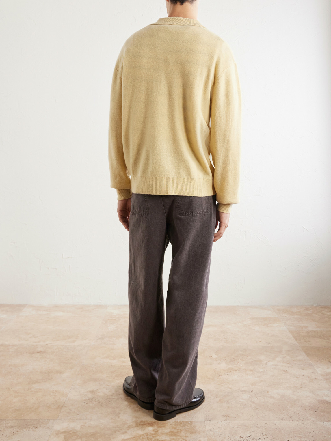 FRAME - Wool Polo Sweater - Yellow