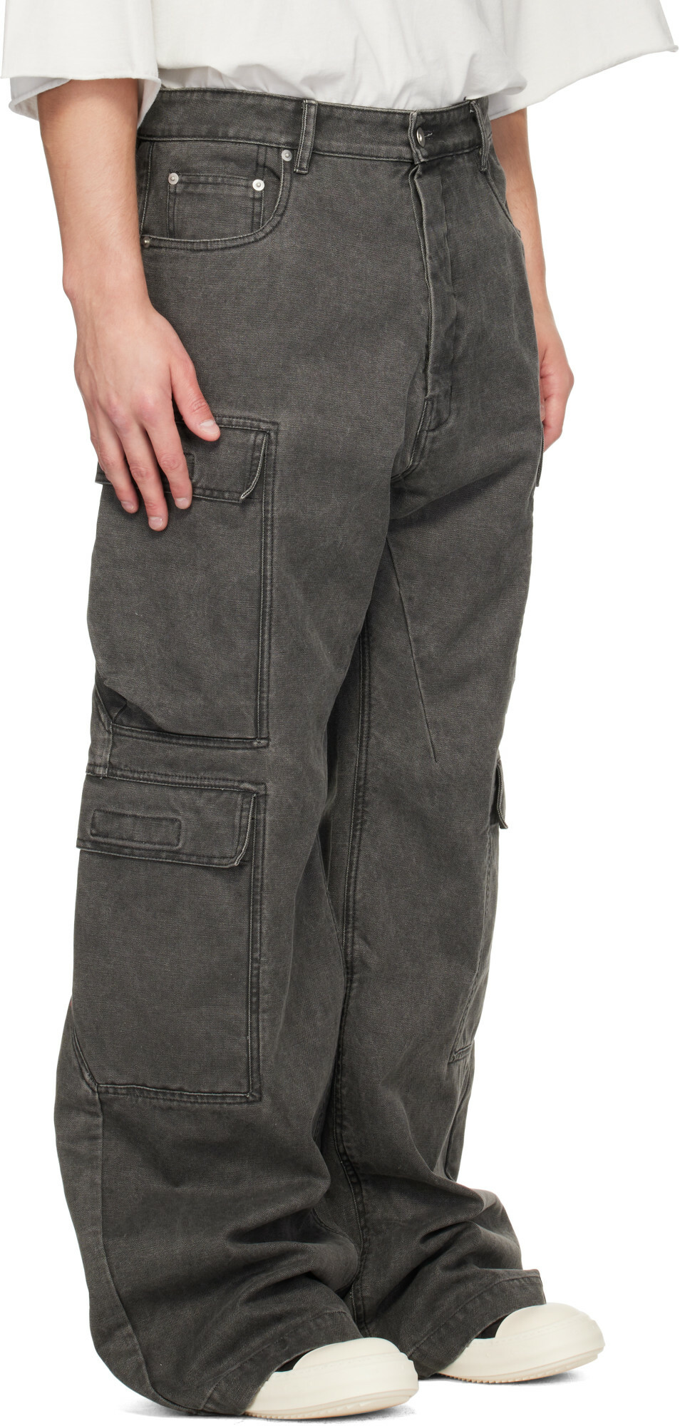 Rick Owens DRKSHDW Gray Tower Double Cargo Pants