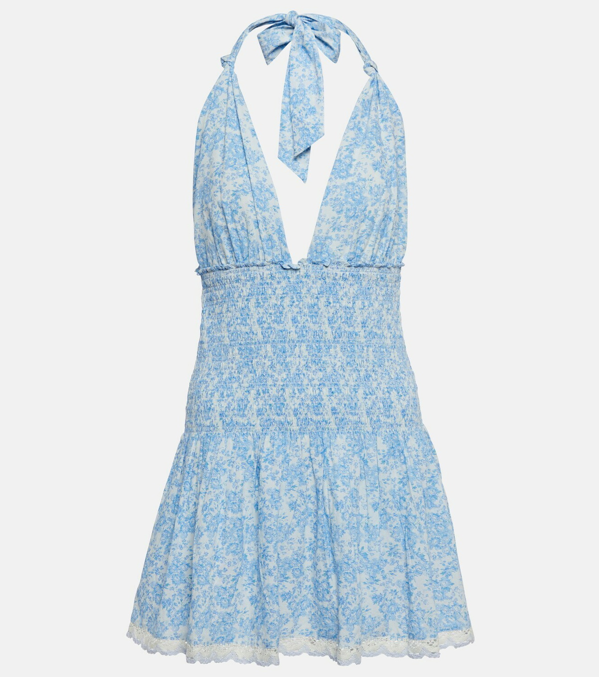 knee length dresses for ladies LoveShackFancy Women's Ronelle Pointelle Scallop Mini Dress