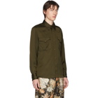 Dries Van Noten Khaki Curtain Shirt