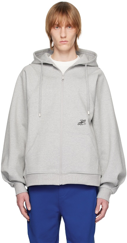 Photo: ADER error Gray Embroidered Hoodie