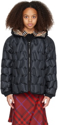 Burberry Kids Navy Quilted Down Jacket