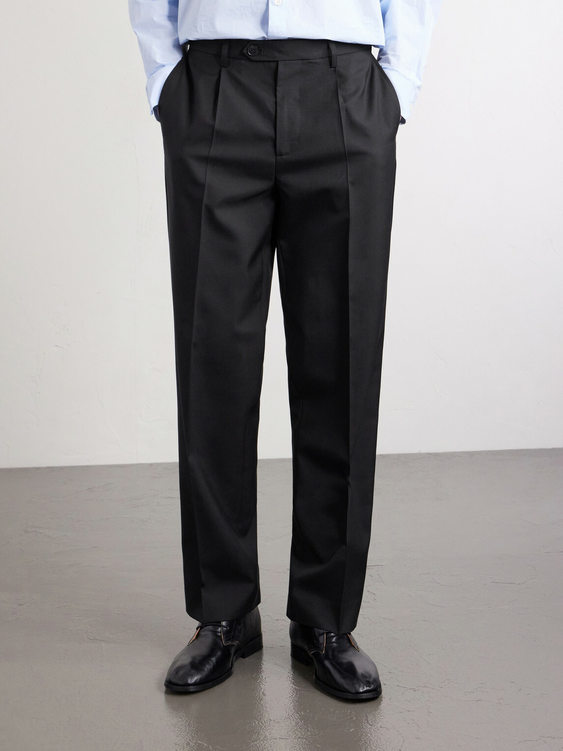 mfpen - Formal Straight-Leg Pleated Wool Suit Trousers - Black