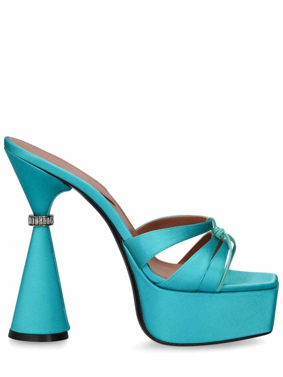 D'ACCORI - 130mm Sienna Satin Mules
