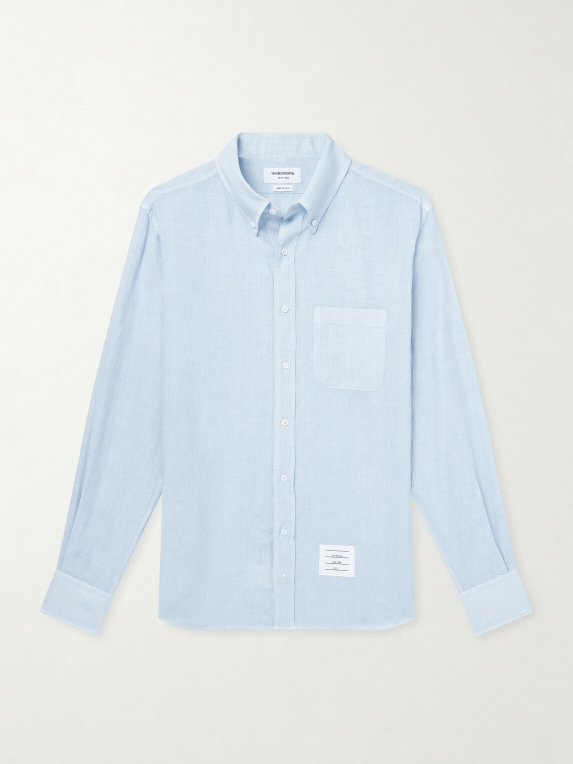 Thom Browne - Garment-Dyed Linen Shirt - Blue