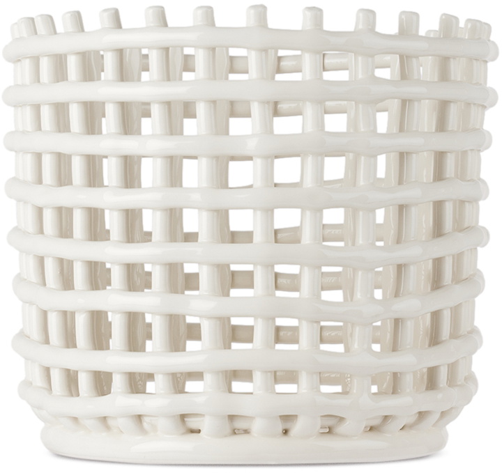 Photo: ferm LIVING Off-White Large Braided Ceramic Basket