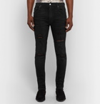 AMIRI - Thrasher Plus Skinny-Fit Distressed Stretch-Denim Jeans - Black