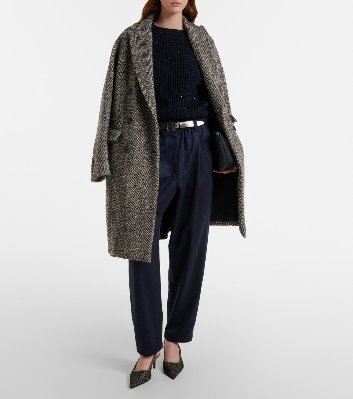 Brunello Cucinelli Sequined cashmere and wool-blend sweater