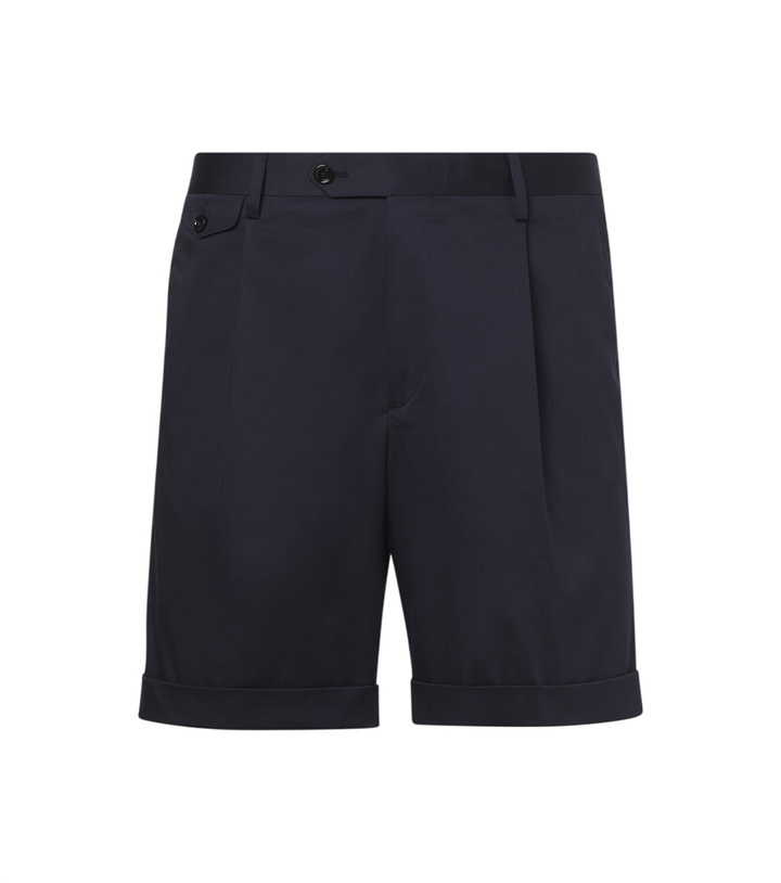 Photo: Lardini Pleated cotton-blend Bermuda shorts