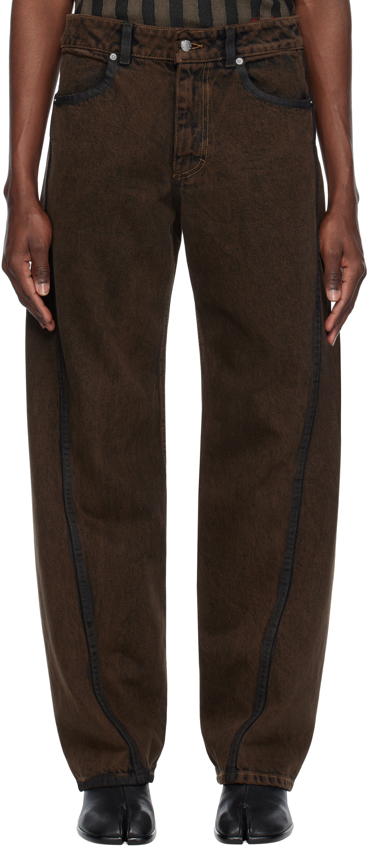 Eckhaus Latta Brown Bend Jeans