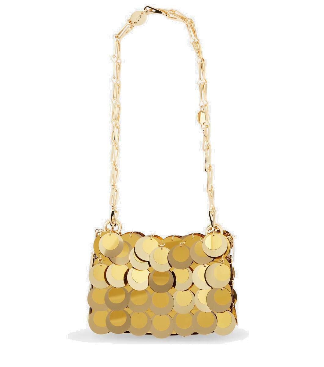 paco rabanne sparkle nano gold パコラバンヌ Rabanne Sparkle Nano sequined shoulder bag Paco Rabanne