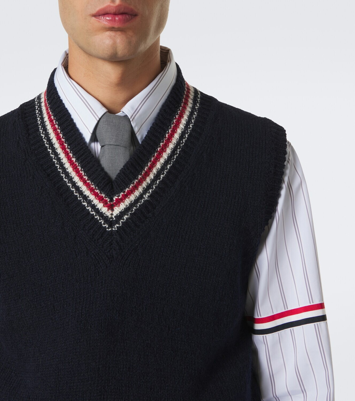 Thom Browne Wool and mohair sweater vest