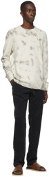 Massimo Alba Off-White & Grey Cashmere Kane Sweater