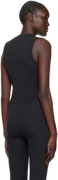 SKIMS Black Cotton Jersey Mock Neck Tank Top