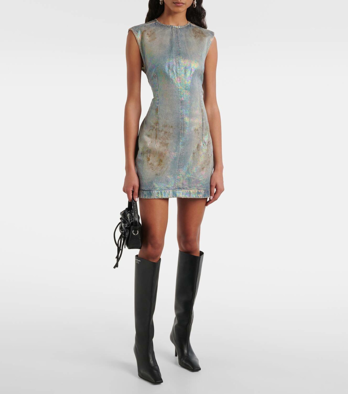 【Acne Studios】 Coated denim twill minidress Acne Studios Coated denim twill minidress Acne Studios